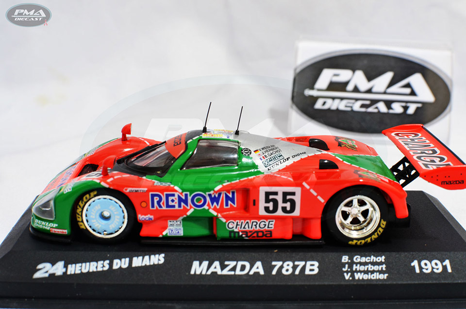 BERTRAND GACHOT, JOHNNY HERBERT, VOLKER WEIDLER 1991 MAZDASPEED CO. LTD. MAZDA 787B 1:43